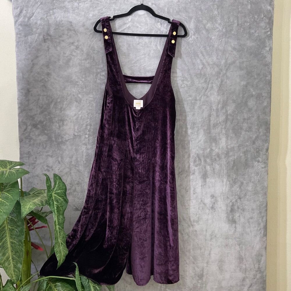 Maeve Rich Purple Velvet Jumpsuit